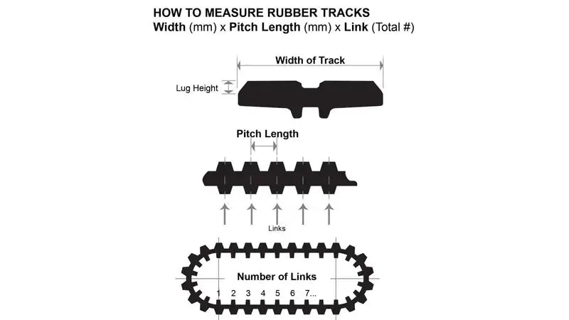 TRACK RUBBER (400X84X50) 16IN H-PATTERN, 7028224