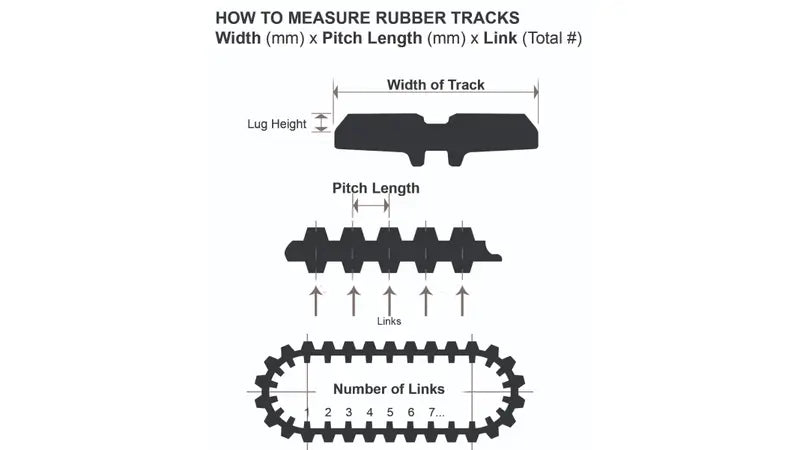 12 IN RUBBER TRACK (300X84X52.5) , 7255667